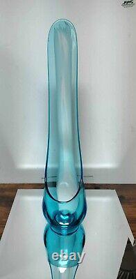 18 Vintage L E Smith Swung Glass / Taper Candle Holder/teal & White Stripe