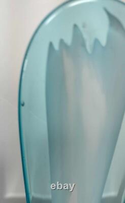 18 Vintage L E Smith Swung Glass / Taper Candle Holder/teal & White Stripe