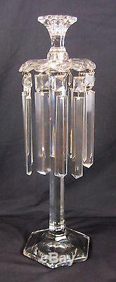 19 Heisey Classic Candelabra with 12 C Prisms Candlestick Candleholder