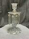 1930's Unique 10 Tall Crystal Glass Candle Holder Candelabra With 10 Prisms