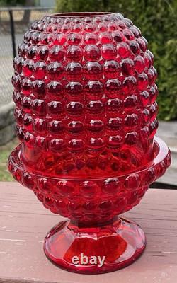 1950's To 1960's Rare L. G. Wright 1000 Eye Hobnail Fairy Lamp