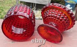 1950's To 1960's Rare L. G. Wright 1000 Eye Hobnail Fairy Lamp