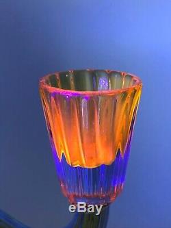 1957 Flavio Poli Seguso Vetri d'Arte Cadmium Cased Neodymium Glass Candelabra
