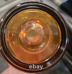 1960's L. E. Smith Era Amber Color Art Glass Candle Holders 18 Mid Century Dec 1960's L. E. Smith Era Amber Color Art Glass Candle Holders 18 Mid Century Dec