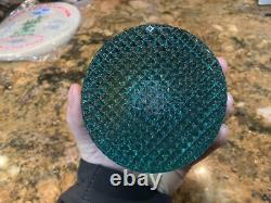 1980 Jaroslav Svoboda Karlov Tuquoise Czech Art Glass Candle Holders