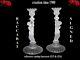 19th French Pair Candlesticks Crystal Baccarat Signed Cherubs
