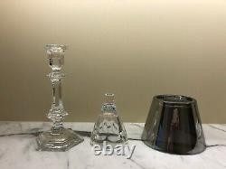 $1k+ Baccarat Harcourt Our Fire Candlestick Holder Votive Philippe Starck Silver