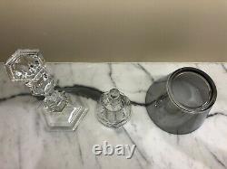 $1k+ Baccarat Harcourt Our Fire Candlestick Holder Votive Philippe Starck Silver