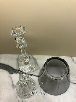 $1k+ Baccarat Harcourt Our Fire Candlestick Holder Votive Philippe Starck Silver