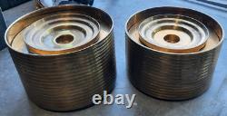 (2) 1991 Chapman Manufacturing Solid Brass Candle Holders without Glass