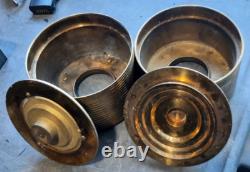 (2) 1991 Chapman Manufacturing Solid Brass Candle Holders without Glass