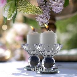 2.5 tall Clear Glass Crystal Candle Holder Candlestick Wedding Party Decoration