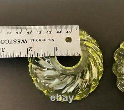 2 Antique French Baccarat Signed 3.5 Glass Bobeches Candelabra Chandelier Parts