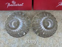 2 Baccarat France Crystal Art Glass Massena Taper Candlestick Candle Holders Box