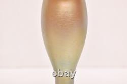 2 Carl Radke Phoenix Studios Art glass candle holders Iridescent Candlesticks