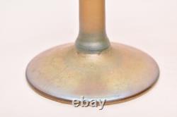 2 Carl Radke Phoenix Studios Art glass candle holders Iridescent Candlesticks