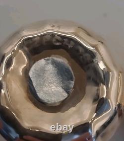 2 Gold Art Deco Mercury Glass Ball Round Orb Candle Holders Erphila E&R (B3-K1)