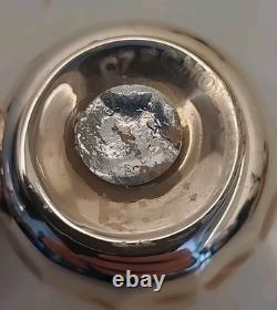 2 Gold Art Deco Mercury Glass Ball Round Orb Candle Holders Erphila E&R (B3-K1)