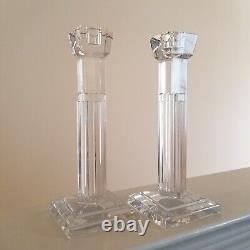2 Gorgeous Waterford Crystal Metropolitan 10 Candlestick Holders