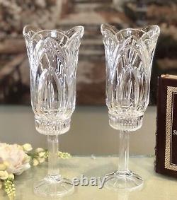 2 Hurricanes and Stands for Tapers or pillar Candle holders Matching set 14