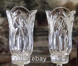 2 Hurricanes and Stands for Tapers or pillar Candle holders Matching set 14