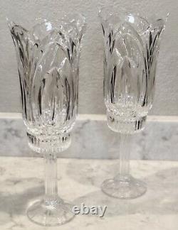 2 Hurricanes and Stands for Tapers or pillar Candle holders Matching set 14
