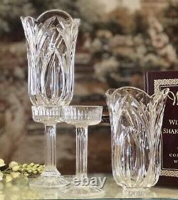 2 Hurricanes and Stands for Tapers or pillar Candle holders Matching set 14