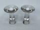 2 Iittala Finland Tapio Wirkkala Glass Candlestick Candle Holders 3412 Signed