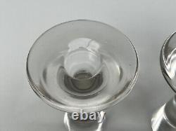 2 Iittala Finland Tapio Wirkkala Glass Candlestick Candle Holders 3412 SIGNED