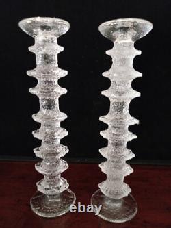 2 Large 8-Ring Vintage Iittala Festivo Candle Holders by Timo Sarpaneva