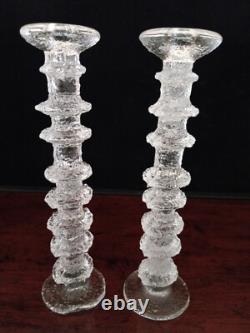 2 Large 8-Ring Vintage Iittala Festivo Candle Holders by Timo Sarpaneva