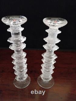 2 Large 8-Ring Vintage Iittala Festivo Candle Holders by Timo Sarpaneva
