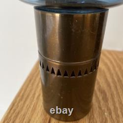 2 MCM Hans-Agne Jakobsson Sweden Brass Triangular Cutout Candle Holders 7