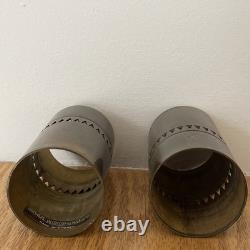 2 MCM Hans-Agne Jakobsson Sweden Brass Triangular Cutout Candle Holders 7