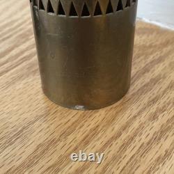 2 MCM Hans-Agne Jakobsson Sweden Brass Triangular Cutout Candle Holders 7