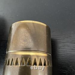 2 MCM Hans-Agne Jakobsson Sweden Brass Triangular Cutout Candle Holders 7