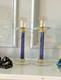 2 Mcm Murano Art Glass Purple & Gold Fleck Roman Style Candlestick Holders 10