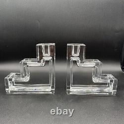 2 MMA Wilber Orme Pristine Table Architecture Art Deco Glass Candle Holders