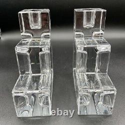 2 MMA Wilber Orme Pristine Table Architecture Art Deco Glass Candle Holders