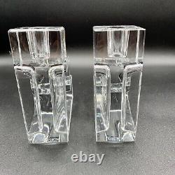 2 MMA Wilber Orme Pristine Table Architecture Art Deco Glass Candle Holders