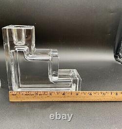 2 MMA Wilber Orme Pristine Table Architecture Art Deco Glass Candle Holders