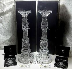 2 New Waterford Crystal Triumph 16 1/4 Candlestick Candle Holder Jorge Perez