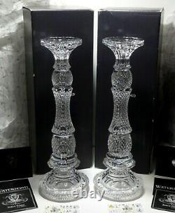 2 New Waterford Crystal Triumph 16 1/4 Candlestick Candle Holder Jorge Perez