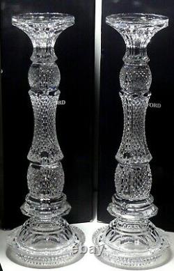 2 New Waterford Crystal Triumph 16 1/4 Candlestick Candle Holder Jorge Perez