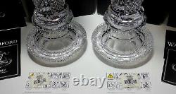 2 New Waterford Crystal Triumph 16 1/4 Candlestick Candle Holder Jorge Perez