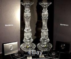 2 New Waterford Crystal Triumph 16 1/4 Candlesticks Candle Holders Jorge Perez