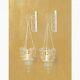 2 Pendant Sconce White Ivory Hanging Candle Holder Wall Decor