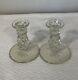 2 Piece Astoria Candlesticks Holders Glass