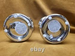 2 Pottery Barn Antique Mercury Glass Pillar Candle Holders Pair 7.5