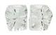 2 Reversible Ice Cube Clear Glass Block Candlestick Votive Candle Holders Decor
